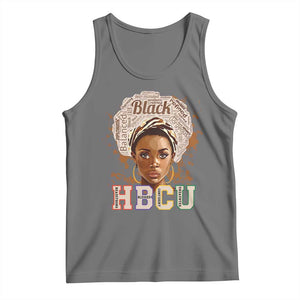 Black Educated HBCU Tank Top Headstrong Blessed Confident Undaunted TS02 Black Heather Print Your Wear