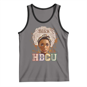 Black Educated HBCU Tank Top Headstrong Blessed Confident Undaunted TS02 Deep Heather Black Print Your Wear