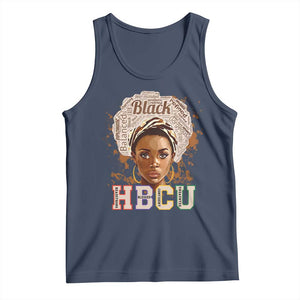 Black Educated HBCU Tank Top Headstrong Blessed Confident Undaunted TS02 Navy Print Your Wear