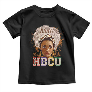 Black Educated HBCU Toddler T Shirt Headstrong Blessed Confident Undaunted TS02 Black Print Your Wear