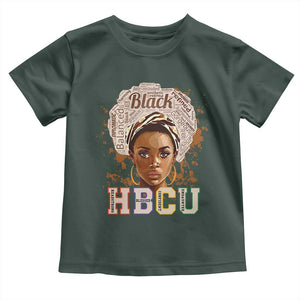Black Educated HBCU Toddler T Shirt Headstrong Blessed Confident Undaunted TS02 Dark Forest Green Print Your Wear