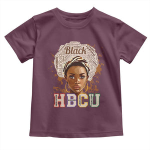 Black Educated HBCU Toddler T Shirt Headstrong Blessed Confident Undaunted TS02 Maroon Print Your Wear
