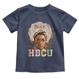 Black Educated HBCU Toddler T Shirt Headstrong Blessed Confident Undaunted TS02 Navy Print Your Wear