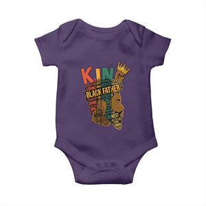 Black King Baby Onesie Black Father African American Men TS02 Purple Print Your Wear