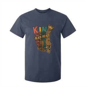Black King T Shirt For Kid Black Father African American Men TS02 Navy Print Your Wear
