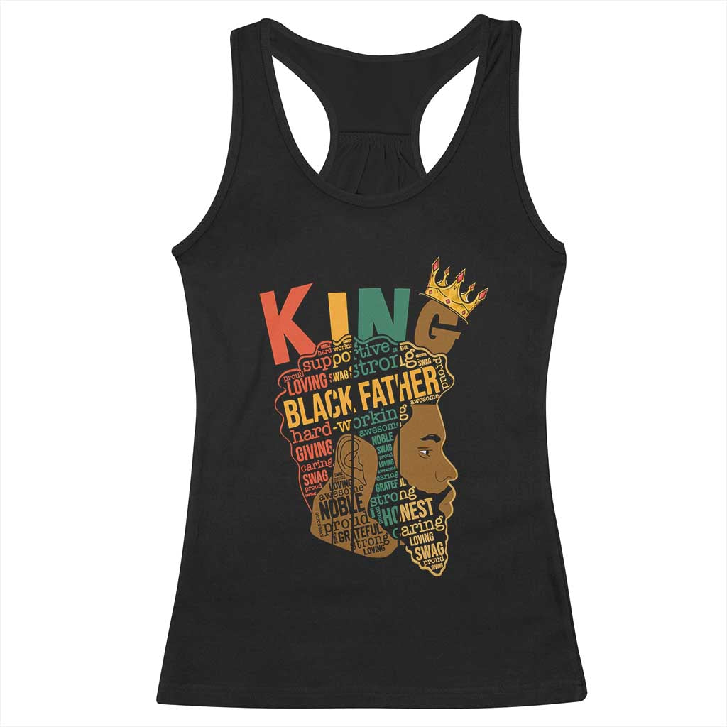 Black King Racerback Tank Top Black Father African American Men TS02 Black Print Your Wear