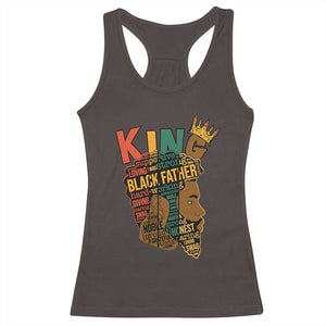 Black King Racerback Tank Top Black Father African American Men TS02 Dark Chocolate Print Your Wear
