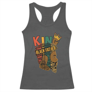 Black King Racerback Tank Top Black Father African American Men TS02 Dark Heather Print Your Wear