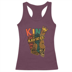 Black King Racerback Tank Top Black Father African American Men TS02 Maroon Print Your Wear