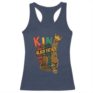 Black King Racerback Tank Top Black Father African American Men TS02 Navy Print Your Wear