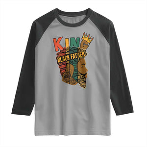 Black King Raglan Shirt Black Father African American Men TS02 Sport Gray Black Print Your Wear