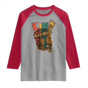 Black King Raglan Shirt Black Father African American Men TS02 Sport Gray Red Print Your Wear