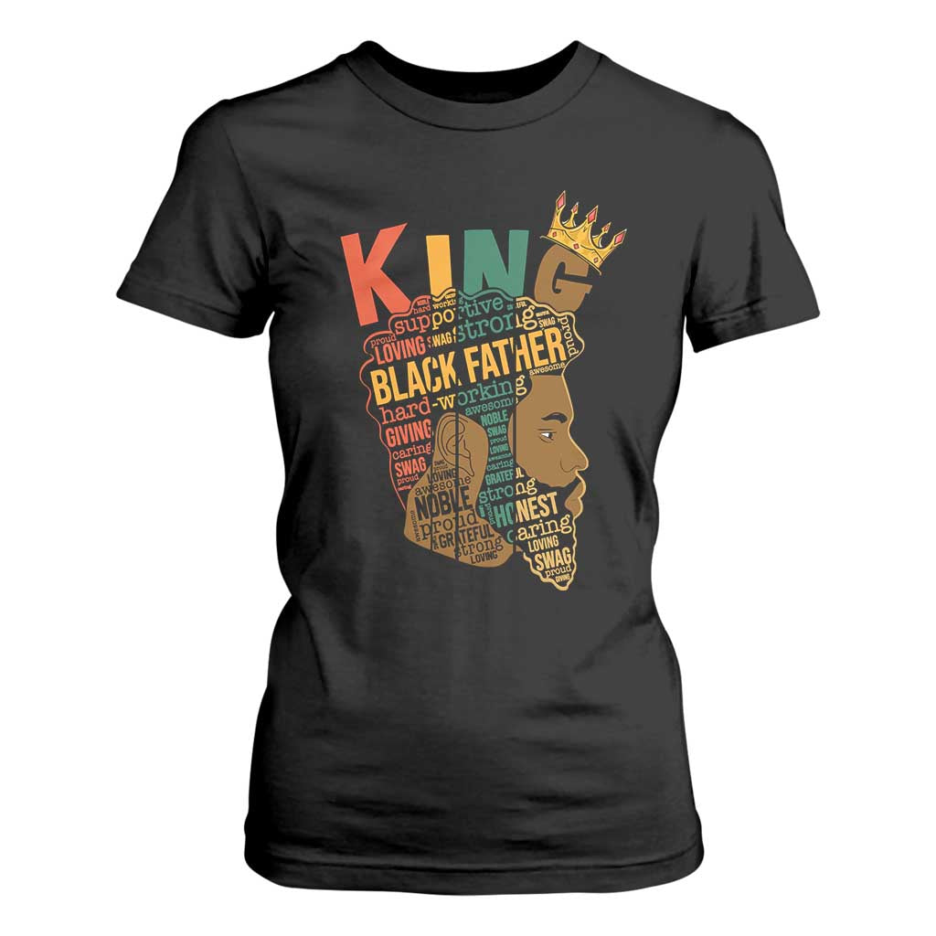 Black King T Shirt For Women Black Father African American Men TS02 Black Print Your Wear