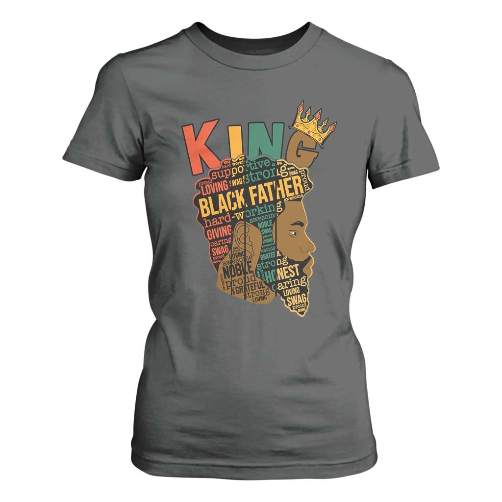 Black King T Shirt For Women Black Father African American Men TS02 Dark Heather Print Your Wear