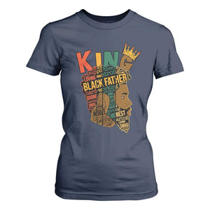 Black King T Shirt For Women Black Father African American Men TS02 Navy Print Your Wear