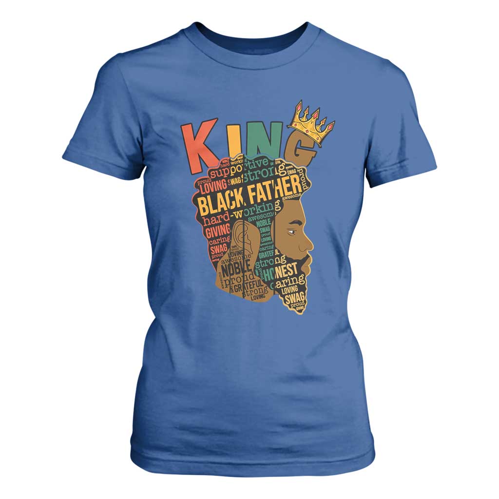 Black King T Shirt For Women Black Father African American Men TS02 Royal Blue Print Your Wear