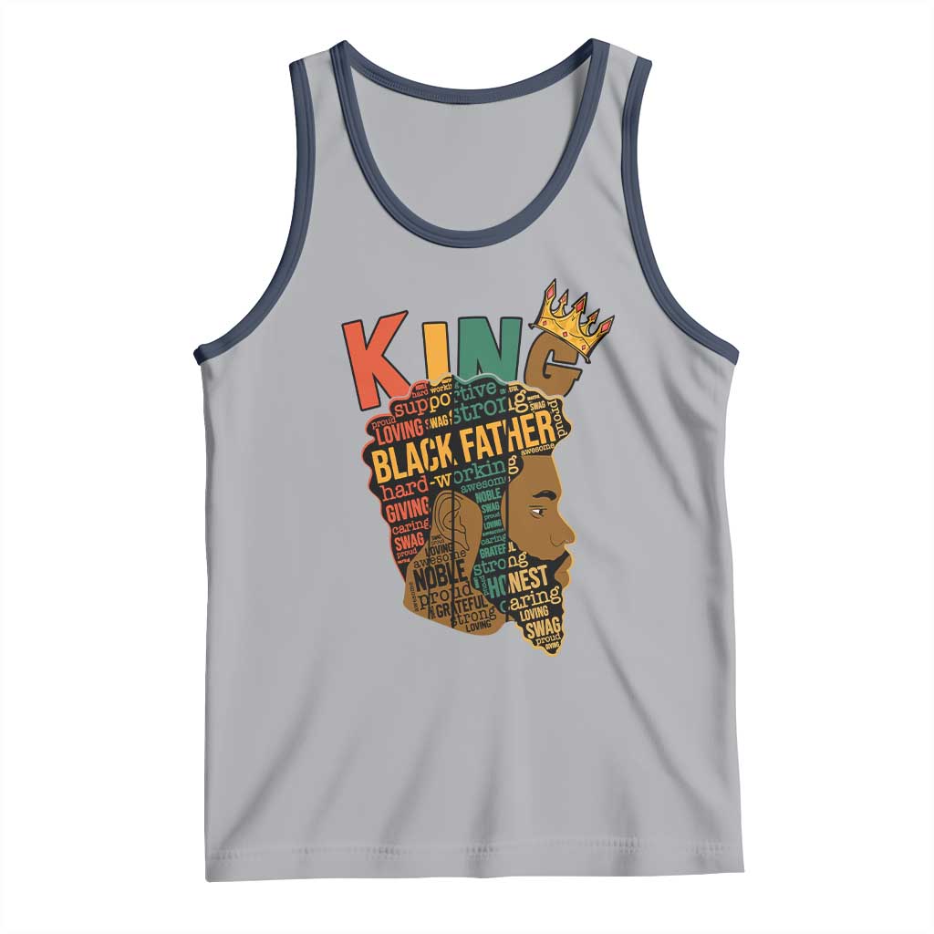 Black King Tank Top Black Father African American Men TS02 Athletic Heather Navy Print Your Wear