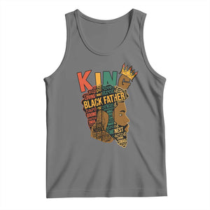 Black King Tank Top Black Father African American Men TS02 Black Heather Print Your Wear