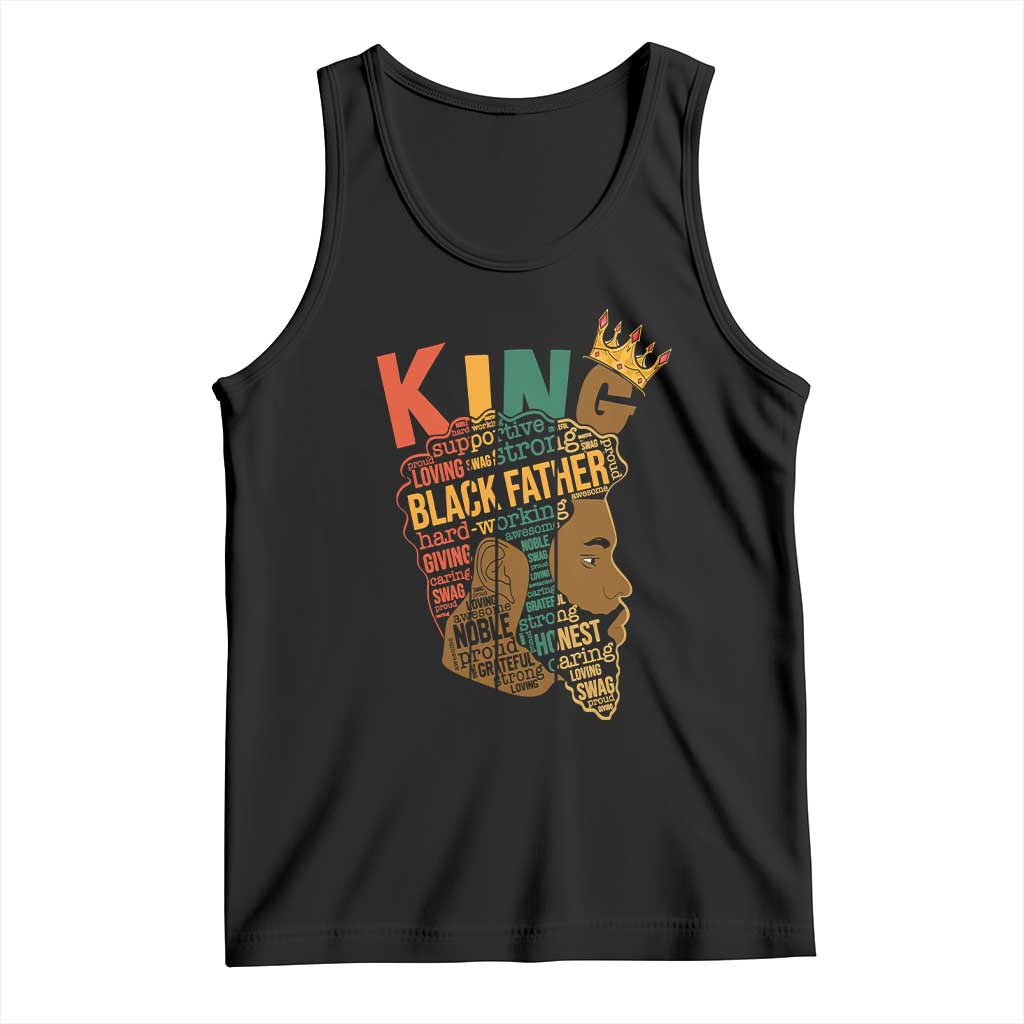 Black King Tank Top Black Father African American Men TS02 Black Print Your Wear