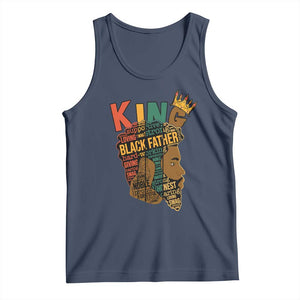 Black King Tank Top Black Father African American Men TS02 Navy Print Your Wear