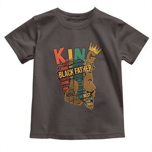 Black King Toddler T Shirt Black Father African American Men TS02 Dark Chocolate Print Your Wear
