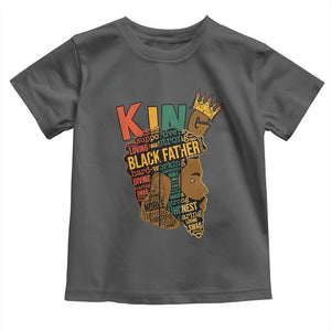 Black King Toddler T Shirt Black Father African American Men TS02 Dark Heather Print Your Wear