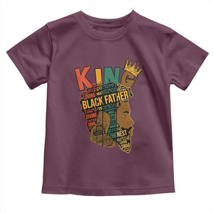 Black King Toddler T Shirt Black Father African American Men TS02 Maroon Print Your Wear