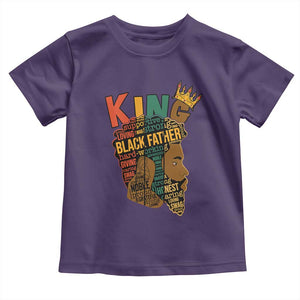 Black King Toddler T Shirt Black Father African American Men TS02 Purple Print Your Wear