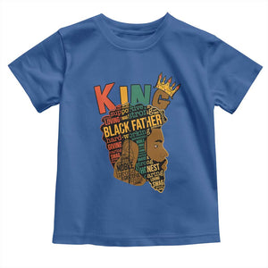 Black King Toddler T Shirt Black Father African American Men TS02 Royal Blue Print Your Wear
