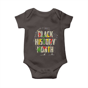 Black History Month Baby Onesie African American Pride TS02 Dark Chocolate Print Your Wear