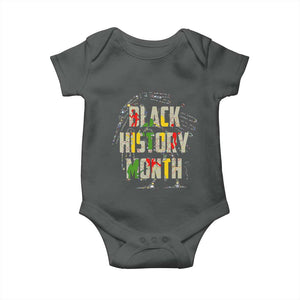 Black History Month Baby Onesie African American Pride TS02 Dark Heather Print Your Wear