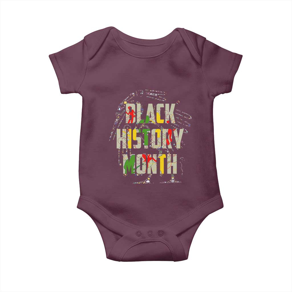 Black History Month Baby Onesie African American Pride TS02 Maroon Print Your Wear