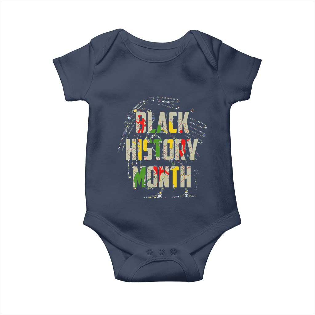 Black History Month Baby Onesie African American Pride TS02 Navy Print Your Wear