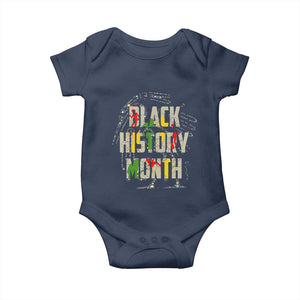 Black History Month Baby Onesie African American Pride TS02 Navy Print Your Wear