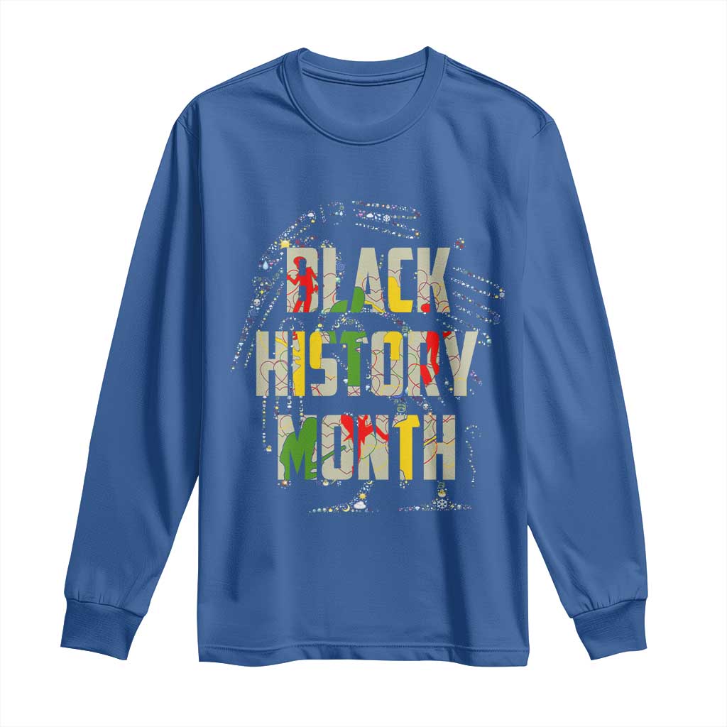 Black History Month Long Sleeve Shirt African American Pride TS02 Royal Blue Print Your Wear