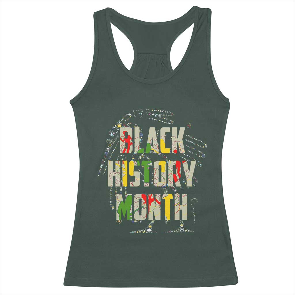 Black History Month Racerback Tank Top African American Pride TS02 Dark Forest Green Print Your Wear