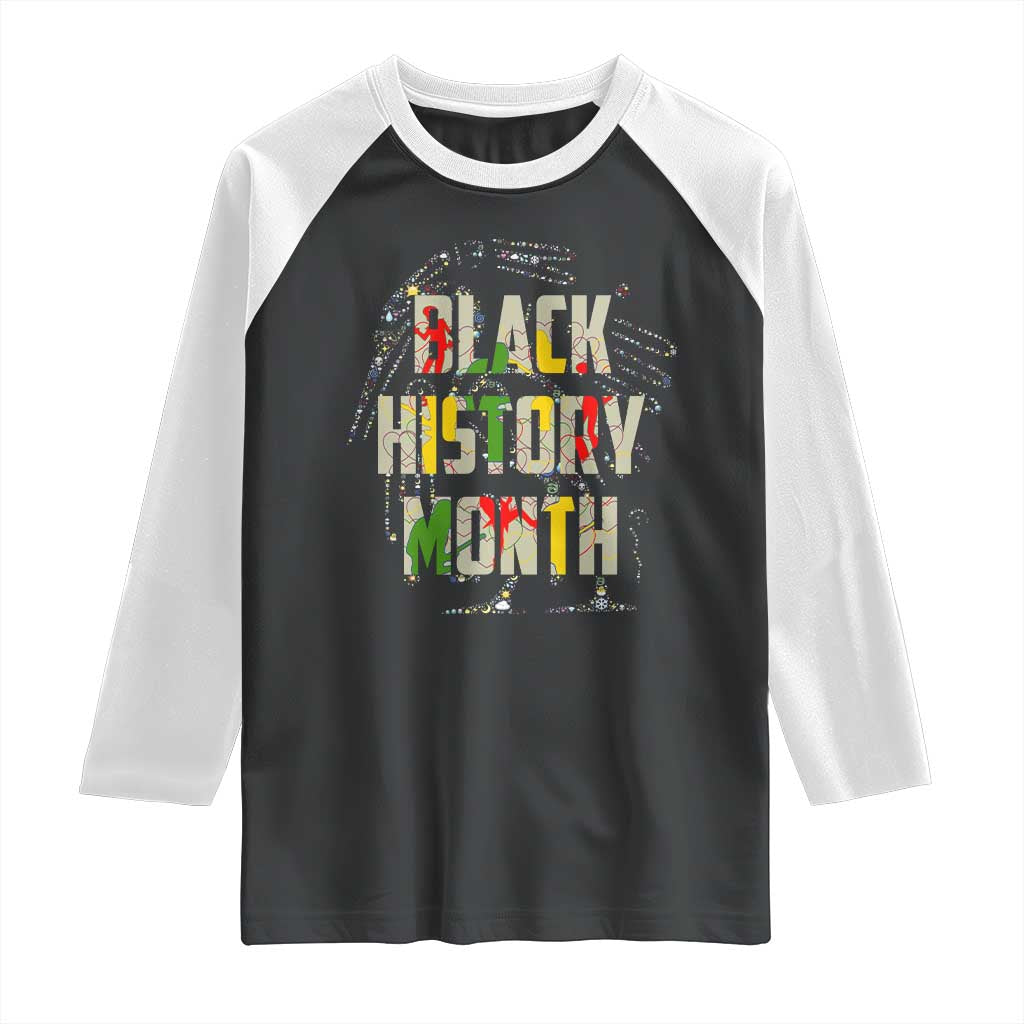 Black History Month Raglan Shirt African American Pride TS02 Black White Print Your Wear