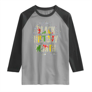Black History Month Raglan Shirt African American Pride TS02 Sport Gray Black Print Your Wear