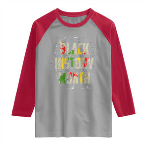 Black History Month Raglan Shirt African American Pride TS02 Sport Gray Red Print Your Wear