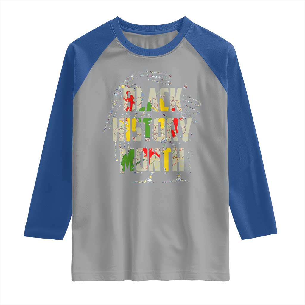 Black History Month Raglan Shirt African American Pride TS02 Sport Gray Royal Print Your Wear