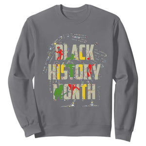 Black History Month Sweatshirt One Month Can't Hold Our History 24 7 365 TS02 Charcoal Printyourwear