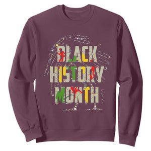 Black History Month Sweatshirt One Month Can't Hold Our History 24 7 365 TS02 Maroon Printyourwear