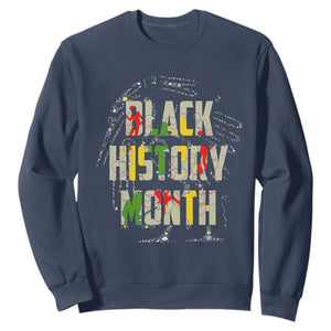 Black History Month Sweatshirt One Month Can't Hold Our History 24 7 365 TS02 Navy Printyourwear