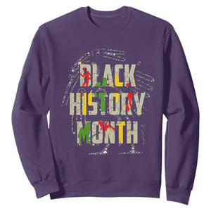 Black History Month Sweatshirt One Month Can't Hold Our History 24 7 365 TS02 Purple Printyourwear