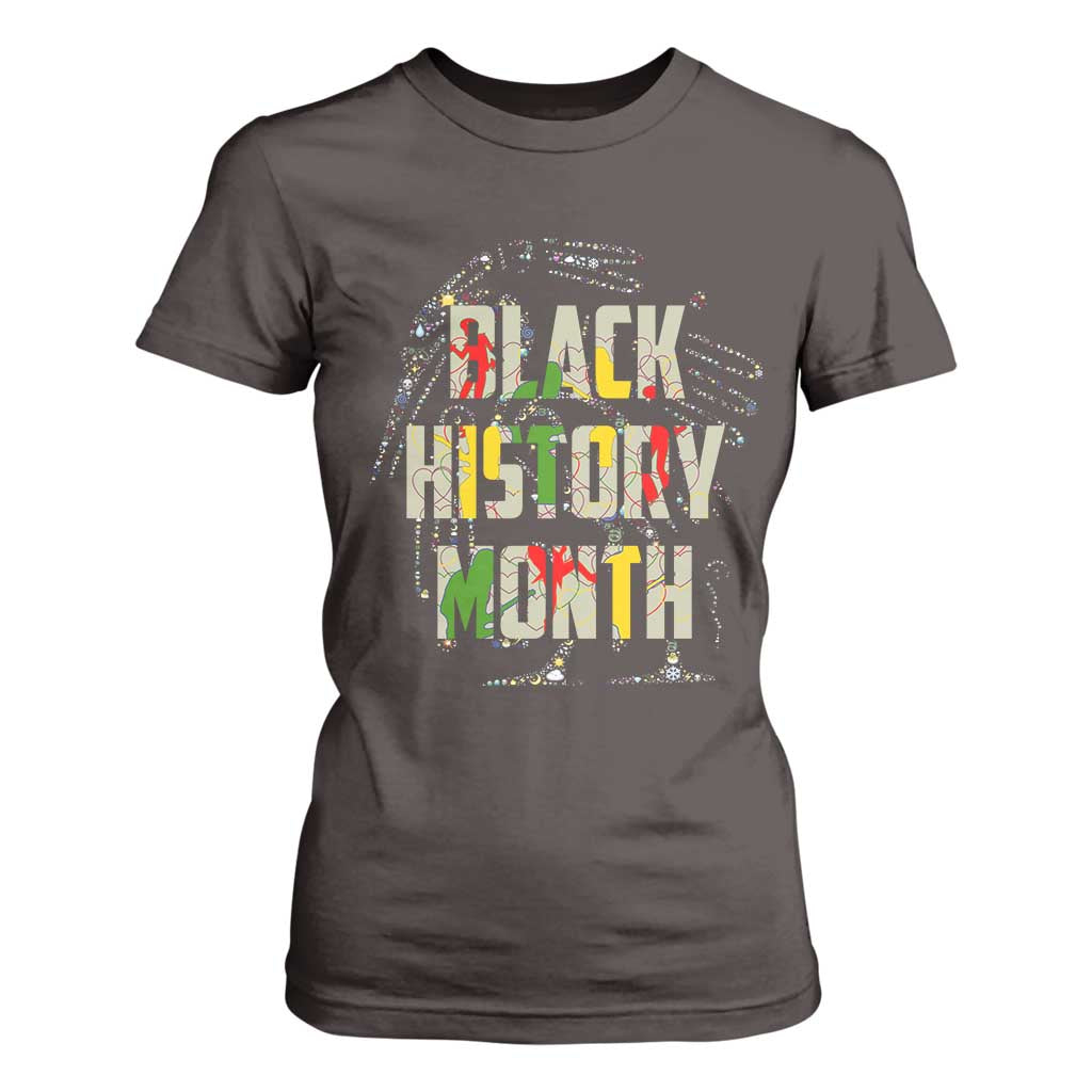 Black History Month T Shirt For Women African American Pride TS02 Dark Chocolate Print Your Wear