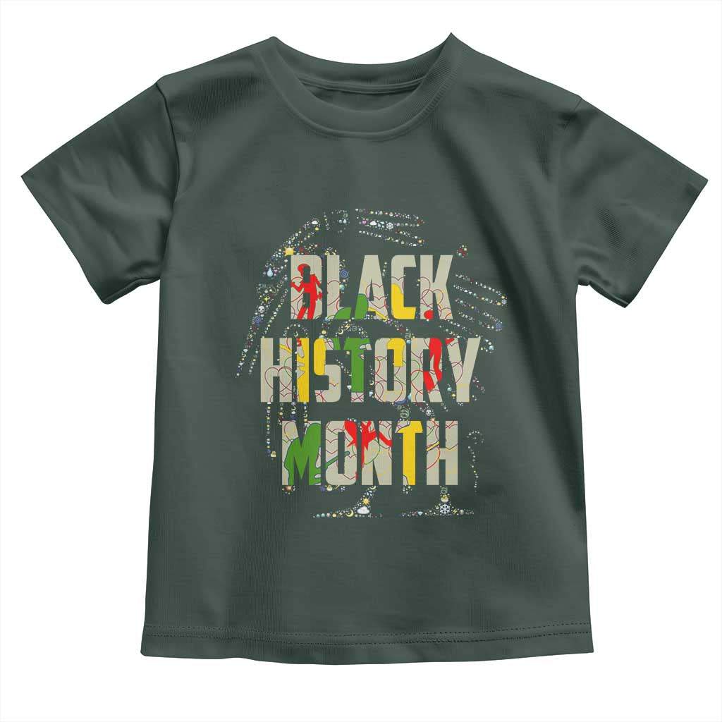 Black History Month Toddler T Shirt African American Pride TS02 Dark Forest Green Print Your Wear