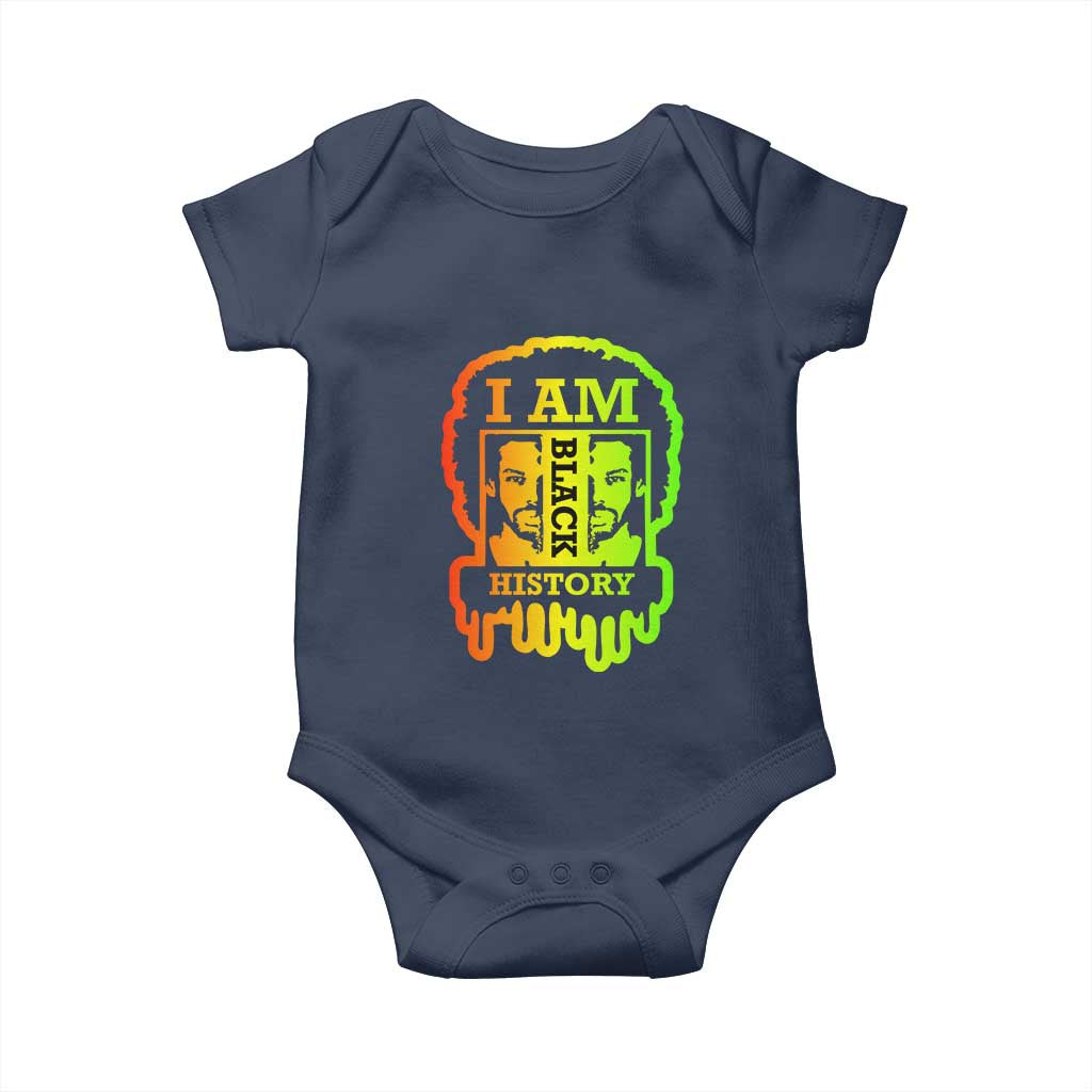I Am Black History Baby Onesie Dope African American Men TS02 Navy Print Your Wear