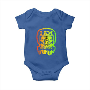 I Am Black History Baby Onesie Dope African American Men TS02 Royal Blue Print Your Wear