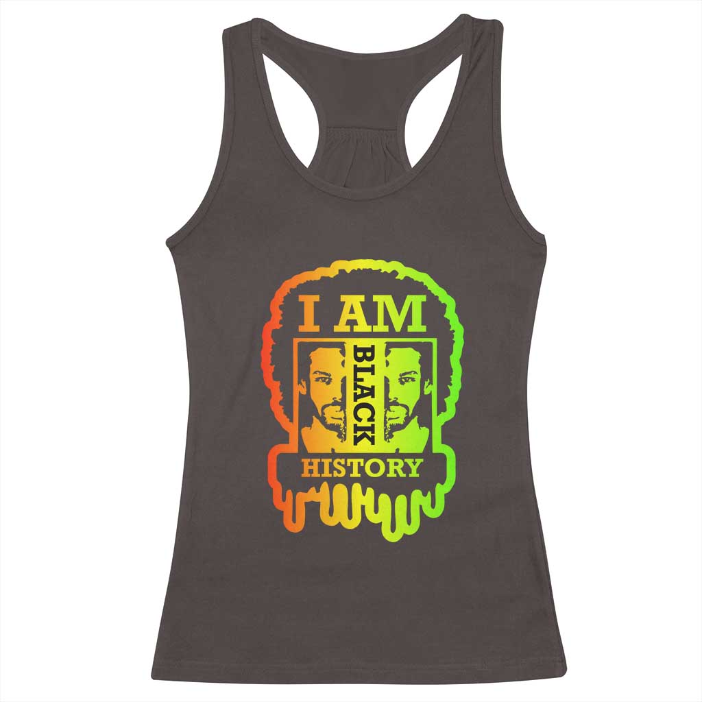 I Am Black History Racerback Tank Top Dope African American Men TS02 Dark Chocolate Print Your Wear