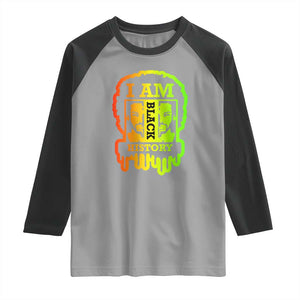 I Am Black History Raglan Shirt Dope African American Men TS02 Sport Gray Black Print Your Wear